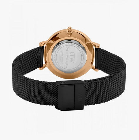  Shop Authentic Daniel Wellington Petite Ashfield Black Dial Black Mesh Bracelet Watch Watch For Women - DW00100201 - Luxxuri
