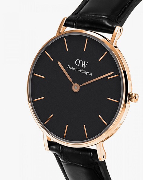  Shop Authentic Daniel Wellington Classic Petite Reading Black Dial Black Leather Strap Watch For Women - DW00100223 - Luxxuri
