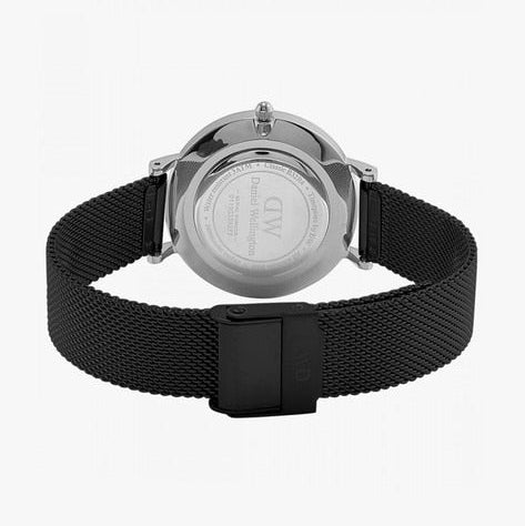  Shop Authentic Daniel Wellington Petite Ashfield Black Dial Black Mesh Strap Watch For Women - DW00100246 - Luxxuri