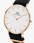  Shop Authentic Daniel Wellington Classic Petite Cornwall White Dial Black NATO Strap Watch For Women - DW00100251 - Luxxuri