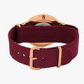  Shop Authentic Daniel Wellington Classic Roselyn Black Dial Maroon Nylon Strap Watch For Women - DW00100269 - Luxxuri