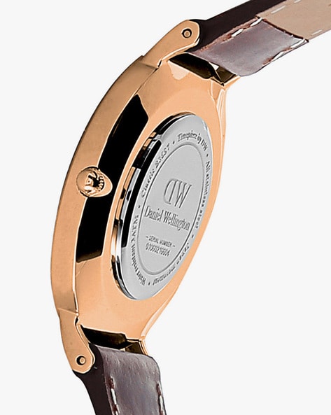 Daniel Wellington Classic Bristol White Dial Brown Leather Strap Watch For Men - DW00100009