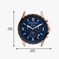  Shop Authentic Fossil Forrester Chronograph Blue Dial Blue Leather Strap Watch for Men - FS5814 - Luxxuri