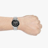  Shop Authentic Fossil FB-01 Chronograph Black Dial Silver Steel Strap Watch for Men - FS5837 - Luxxuri