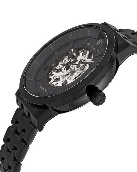  Shop Authentic Maserati Granturismo Sport GT Skeleton Black Dial Black Steel Strap Watch For Men - R8823134003 - Luxxuri