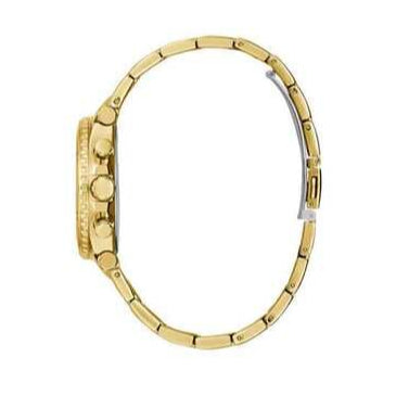  Shop Authentic Guess Cosmic Chronograph Gold Dial Gold Steel Strap Watch for Women - GW0465L1 - Luxxuri