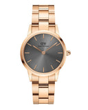  Shop Authentic Daniel Wellington Iconic Link Grey Dial Rose Gold Steel Strap Watch For Women - DW00100332 - Luxxuri