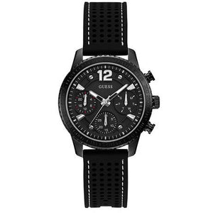  Shop Authentic Guess Marina Chronograph Black Dial Black Rubber Strap Watch for Women - W1025L3 - Luxxuri