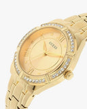  Shop Authentic Guess Cosmo Diamonds Gold Dial Gold Steel Strap Watch For Women - GW0033L2 - Luxxuri