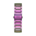 Guess Phoenix Chronograph Crystals Silver Dial Pink Steel Strap Watch For Women - GW0104L4