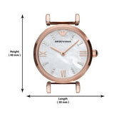  Shop Authentic Emporio Armani Gianni T-Bar Mother of Pearl Dial Rose Gold Steel Strap Watch For Women - AR11316 - Luxxuri