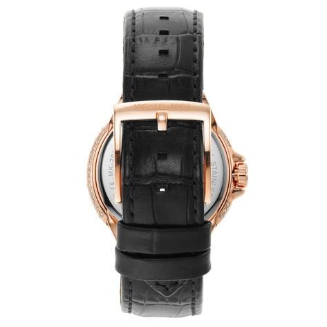  Shop Authentic Michael Kors Camille Three-Hand Crystals White Dial Black Leather Strap Watch for Women - MK2962 - Luxxuri