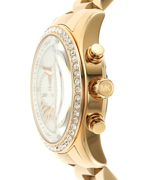  Shop Authentic Michael Kors Lexington Mother of Pearl White Dial Gold Steel Strap Watch For Women - MK7241 - Luxxuri