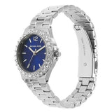  Shop Authentic Michael Kors Lennox Three-Hand Blue Dial Silver Steel Strap Watch For Women - MK7397 - Luxxuri