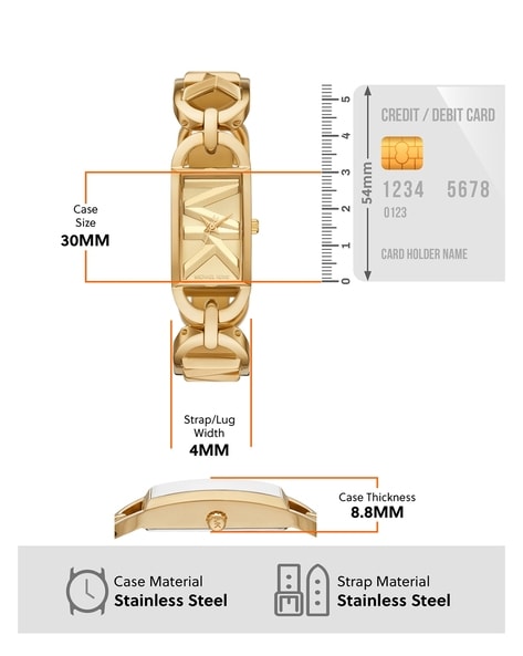  Shop Authentic Michael Kors Empire Three Hand Gold Dial Gold Steel Strap Watch For Women - MK7406 - Luxxuri