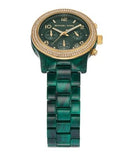  Shop Authentic Michael Kors Runway Chronograph Green Dial Green Steel Strap Watch for Women - MK7422 - Luxxuri