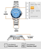  Shop Authentic Fossil Blue Dive Three Hand Blue Dial Silver Steel Strap Watch For Women - ES5353 - Luxxuri
