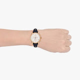  Shop Authentic Fossil Original Boyfriend Chronograph White Dial Navy Blue Leather Strap Watch for Women - ES3838 - Luxxuri