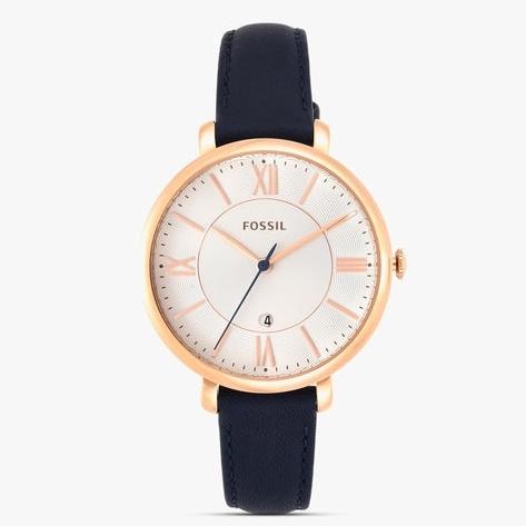  Shop Authentic Fossil Jacqueline White Dial Blue Leather Strap Watch for Women - ES3843 - Luxxuri