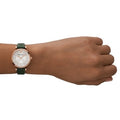  Shop Authentic Emporio Armani Pro Planet Analog Silver Dial Green Leather Strap Watch For Women - AR11517 - Luxxuri