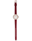  Shop Authentic Emporio Armani Two-Hand Analog White Dial Red Leather Strap Watch For Women - AR11532 - Luxxuri