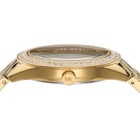  Shop Authentic Michael Kors Harlowe Three-Hand Quartz Gold Dial Gold Steel Strap Watch For Women - MK4709 - Luxxuri