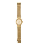  Shop Authentic Michael Kors Lennox Three-Hand Gold Dial Gold Mesh Bracelet Watch For Women - MK7335 - Luxxuri