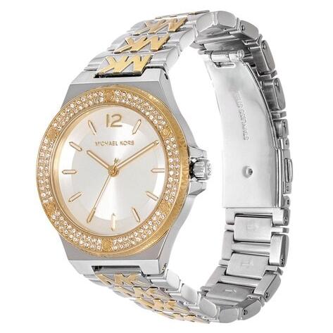  Shop Authentic Michael Kors Lennox Three Hand Silver Dial Two Tone Steel Strap Watch For Women - MK7338 - Luxxuri