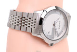 Shop Authentic Gucci G Timeless Diamonds Silver Dial Silver Steel Strap Watch For Men - YA126404 - Luxxuri