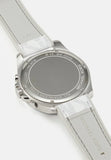  Shop Authentic Michael Kors Brecken Chronograph Silver Dial White Leather Strap Watch For Men - MK8949 - Luxxuri