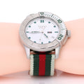  Shop Authentic Gucci G Timeless White Dial Two Tone Nylon Strap Watch For Men - YA126231 - Luxxuri