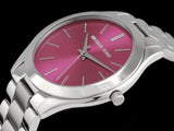  Shop Authentic Michael Kors Slim Runway Quartz Pink Dial Silver Steel Strap Watch For Women - MK3291 - Luxxuri