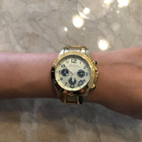  Shop Authentic Marc Jacobs Rock Metal Chronograph Gold Dial Gold Steel Strap Watch for Men - MBM3158 - Luxxuri