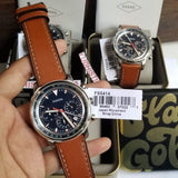  Shop Authentic Fossil Goodwin Chronograph Blue Dial Brown Leather Strap Watch for Men - FS5414 - Luxxuri
