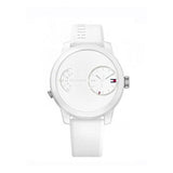  Shop Authentic Tommy Hilfiger Denim White Dial White Rubber Strap Watch for Men - 1791558 - Luxxuri