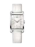 Shop Authentic Calvin Klein Window White Dial White Leather Strap Watch for Women - K2M23120 - Luxxuri