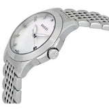  Shop Authentic Gucci G Timeless Diamonds Mother of Pearl Dial Silver Steel Strap Watch For Women - YA126504 - Luxxuri
