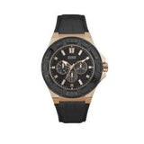  Shop Authentic Guess Force Analog Black Dial Black Leather Strap Watch For Men - W0674G6 - Luxxuri