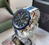  Shop Authentic Guess Octane Chronograph Blue Dial Two Tone Steel Strap Watch for Men - W1046G2 - Luxxuri