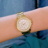  Shop Authentic Guess Crown Jewel Diamonds White Dial Gold Steel Strap Watch for Women - GW0410L2 - Luxxuri