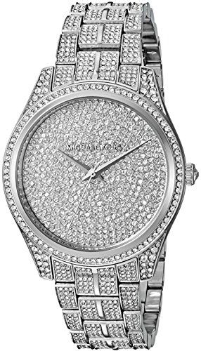  Shop Authentic Michael Kors Lauryn Analog Crystals Silver Dial Silver Steel Strap Watch For Women - MK3717 - Luxxuri