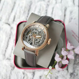  Shop Authentic Fossil Boyfriend Automatic Skeleton Grey Dial Grey Leather Strap Watch for Women - ME3089 - Luxxuri