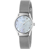  Shop Authentic Gucci G-Timeless Mother of Pearl Dial Silver Mesh Bracelet Watch For Women - YA126583 - Luxxuri