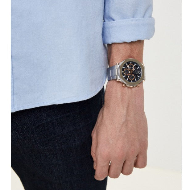  Shop Authentic Guess Edge Chronograph Black Dial Silver Steel Strap Watch For Men - GW0539G1 - Luxxuri