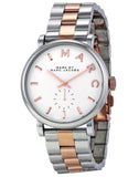  Shop Authentic Marc Jacobs Baker White Dial Two Tone Steel Strap Watch for Women - MBM3312 - Luxxuri