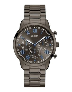  Shop Authentic Guess Hendrix Chronograph Gunmetal Dial Gunmetal Steel Strap Watch for Men - W1309G3 - Luxxuri