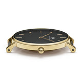  Shop Authentic Daniel Wellington Petite Evergold Black Dial Gold Mesh Strap Watch For Women - DW00100345 - Luxxuri