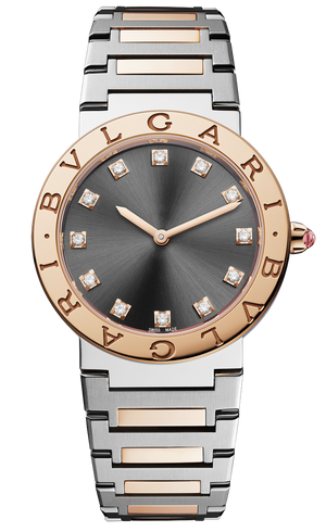  Shop Authentic Bvlgari Lady Quartz Diamonds Grey Dial Two Tone Steel Strap Watch for Women - BVLGARI103067 - Luxxuri