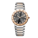  Shop Authentic Bvlgari Lady Quartz Diamonds Grey Dial Two Tone Steel Strap Watch for Women - BVLGARI103067 - Luxxuri
