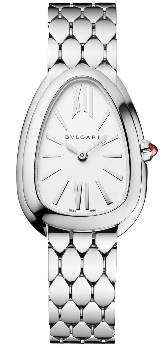  Shop Authentic Bvlgari Serpenti Seduttori Quartz White Dial Silver Steel Strap Watch for Women - SERPENTI103141 - Luxxuri